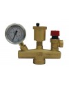 Safety group with glycerin pressure gauge - Stainless steel case