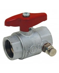 Brass purge ball valve - F / F - '' Normal series '' - Full bore - Butterfly handle