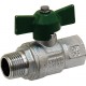 Brass ball valve - M / F - "Green series" - Butterfly handle