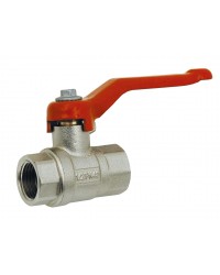 Brass ball valve -F / F - Steel handle