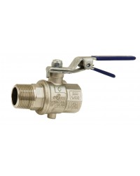 Butterfly valve - M / F - Notched handle