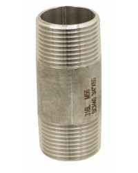 316L stainless steel standard nipple - Lenght 200 mm