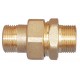 Brass Union - M/M - 3 pieces - Sphero conical gasket + O-Ring