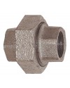 Union Femelle / Femelle - 3 pièces - Joint conique - Fonte galvanisée