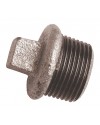 Male square plug beaded - Galvanized Cast Iron