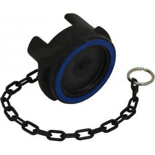 Polypropylene plug with sysmetrical coupling and chain