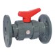 PVC ball valve - "Industrial series" - FPM ball seal - With PN 10/16 flanges
