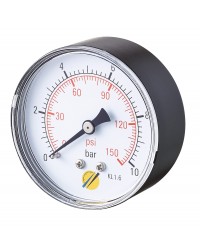 Pressure gauge - ABS casing - Class 1.6 - Conical Brass axial fitting 1/4G - Ø 63