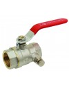 Brass purge ball valve - F / F - ''Etoile'' series- Standard bore - Flat red steel handle