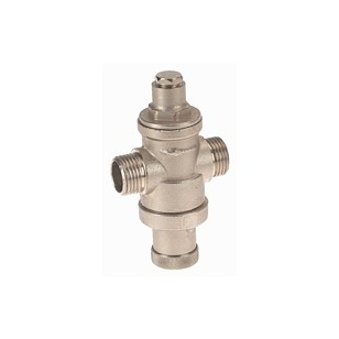 Pressure reducing valve - Brass hot forged piston type - "Mignon series" - Male / Male - Nickeled brass