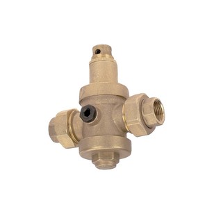 Pressure reducing valve - Brass hot forged piston type - 2 union female fittings - "Industrial series"