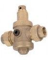 Pressure reducing valve - Brass hot forged piston type - 2 union female fittings - "Industrial series"