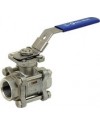 Stainless steel ball valve - 3 pieces - Full Bore - Female / Female - ISO 5211 Platinum