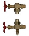 Brass water gauge with needle valve