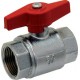 Brass ball valve - F/F - Industial series - Full bore - Butterfly red handle