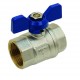 Brass ball valve - F / F - ''Etoile'' series - Standard bore - Butterfly blue handle