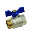 Brass ball valve - M / F - ''Etoile'' series - Standard bore - Butterfly blue handle