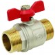 Brass ball valve - M / M - ''Etoile'' series - Standard bore - Butterfly red handle