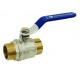 Brass ball valve - M / M - ''Etoile'' series - Standard bore - Flat blue steel handle