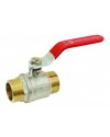Brass ball valve - M / M - ''Etoile'' series - Standard bore - Flat red stainless steel handle