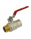 Brass ball valve - M/F - "Etoile" series - PN 40 - Long thread - Stainless steel handle