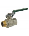 Brass ball valve - M/F - NF serie - Flat green steel handle