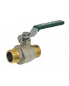 Brass ball valve - M/M - NF serie - Flat green steel handle
