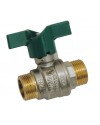 Brass ball valve - M/M - NF serie - Butterfly green handle