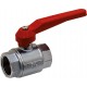 Brass ball valve - F/F - Industrial series - Full bore - Red aluminium handle