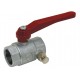 Brass purge ball valve - F / F - ''Normal series'' - Full bore - Aluminium handle