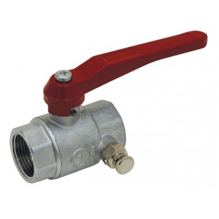 Brass purge ball valve - F / F - ''Normal series'' - Full bore - Aluminium handle