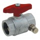 Brass purge ball valve - F / F - '' Normal series '' - Full bore - Butterfly handle