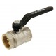 Brass ball valve - F/F - ''Normal Series"- Full bore - Black pressed steel handle