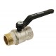 Brass ball valve - M/F - ''Normal series'' - Full bore - Black pressed steel handle