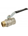 Brass ball valve - M/F - ''Normal series'' - Full bore - Flat black steel handle