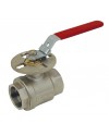 Brass ball valve - F / F - Lockable series- Steel handle