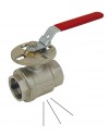 Brass ball valve -F / F - Lockable series with decompression - Steel handle