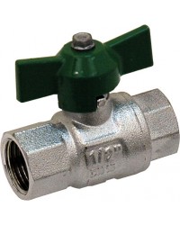 Brass ball valve - F / F - "Green series" - Butterfly handle