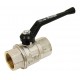 Brass ball valve - F/F - "Dry cleaned oxygen series" - Aluminium handle