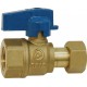 Ball valve for manifold - Female / Swivel nut - Blue handle