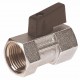 Brass ball valve F / F - Mini type - butterfly handle