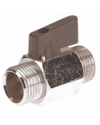 Brass ball valve - M / M - "Mini series" - Butterfly handle