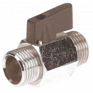 Brass ball valve - M / M - "Mini series" - Butterfly handle