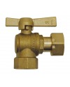 Brass ball valve - F / Swivel nut - Angle - For water meter