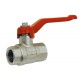 Brass ball valve -F / F - Steel handle