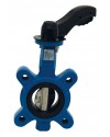 Butterfly Lug type valve - EPDM sleeve - Butterfly cast iron GJS-400-15 nickel- Notched aluminium handle