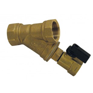 Brass strainer - "Y" type - Female / Female - With flush valve