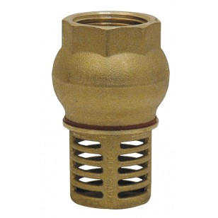 Vertical foot valve - "Industrial series" - Brass check valve NBR coating