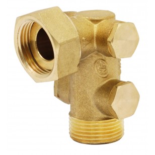 Pollution-control check valve EA type - Angle body - With 4 plugs - Ep x M