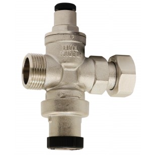 Pressure reducing valve - Brass hot forged piston type - Male / Female - Nickeled brass